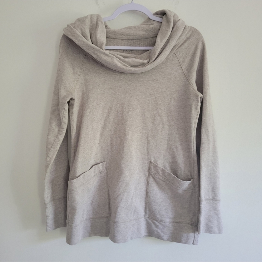 LOFT LOUNGE Cowl Neck Long Sleeve Cozy Top Size S